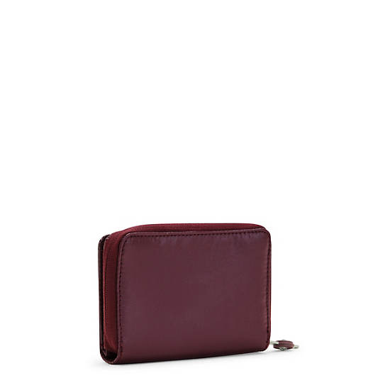 Portefeuilles Kipling Money Love Metallic Small Wallet Bordeaux | FR 1009EB
